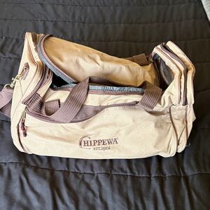 Chippewa Beige and Brown Duffel Bag